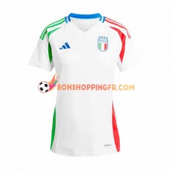 Maillot Extérieur Italie Euro 2024 Blanc Manches Courtes Femme