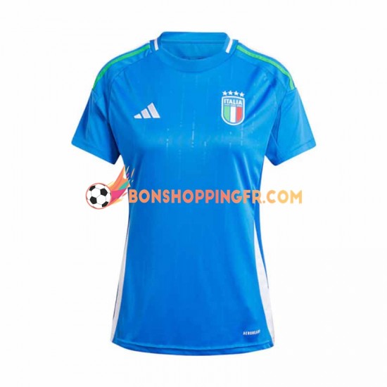 Maillot Domicile Italie Euro 2024 Blanc Manches Courtes Femme