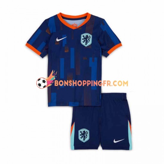 Maillot Extérieur Pays-Bas Euro 2024 Manches Courtes Jeune Enfant(+shorts)