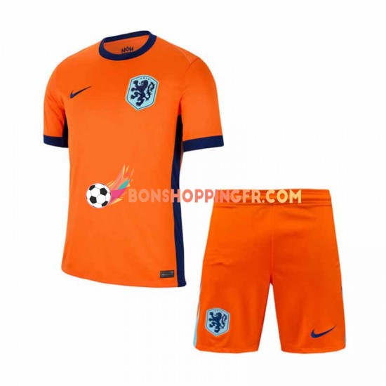 Maillot Domicile Pays-Bas Euro 2024 Manches Courtes Jeune Enfant(+shorts)