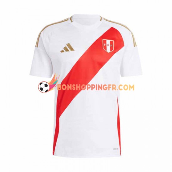 Maillot Domicile Pérou Copa America 2024 Manches Courtes Homme