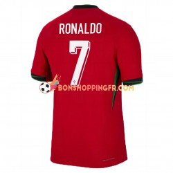 Maillot Domicile Portugal Cristiano Ronaldo 7 Euro 2024 Rouge Manches Courtes Homme