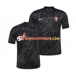 Maillot Extérieur Portugal Gardien Euro 2024 Noir Manches Courtes Homme