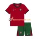 Maillot Domicile Portugal Euro 2024 Rouge Manches Courtes Jeune Enfant(+shorts)