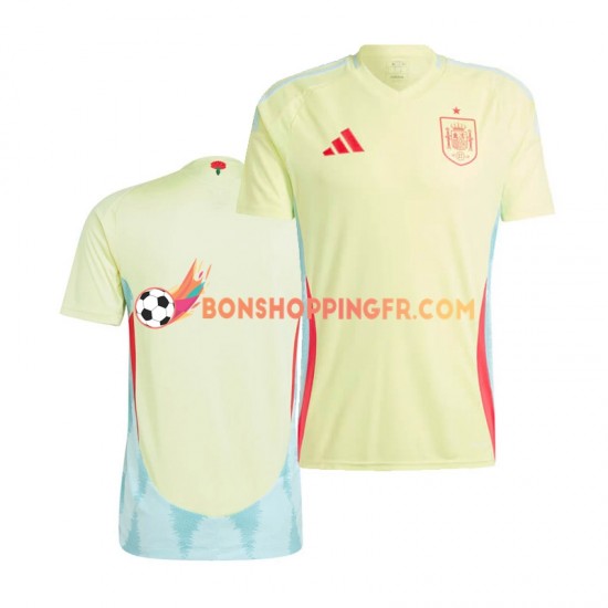 Maillot Extérieur Espagne Euro 2024 Manches Courtes Homme