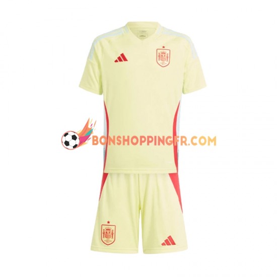 Maillot Extérieur Espagne Euro 2024 Manches Courtes Jeune Enfant(+shorts)