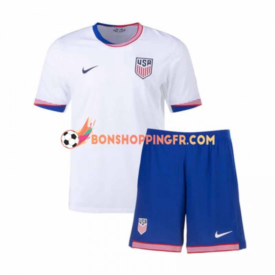 Maillot Domicile États-Unis 2024 Manches Courtes Jeune Enfant(+shorts)