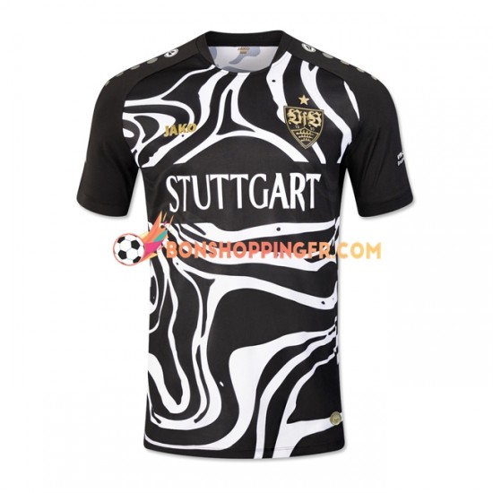 Maillot Domicile VfB Stuttgart Special 2023-2024 Noir Manches Courtes Homme