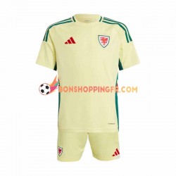 Maillot Extérieur Pays de Galles 2024 Manches Courtes Jeune Enfant(+shorts)