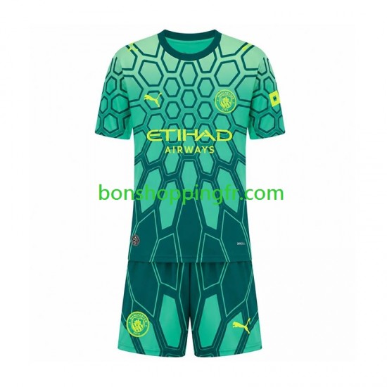Maillot Domicile Manchester City Gardien 2026-2027 Manches Courtes Jeune Enfant(+shorts)