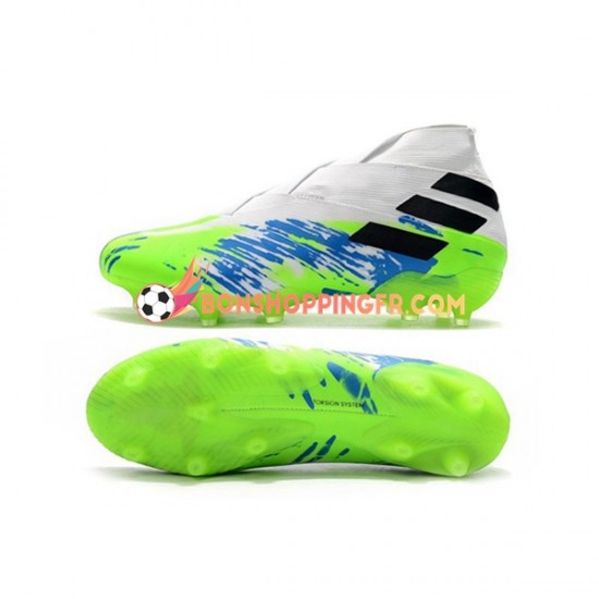 Adidas Nemeziz9 FG Chaussures de football Bleu Blanc Vert
