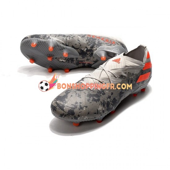 Adidas Nemeziz9.1 FG Chaussures de football Gris Orange Blanc