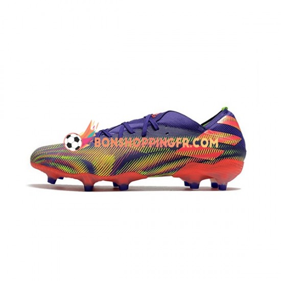Adidas Nemeziz9.1 FG Precision To Blur Chaussures de football Violet Rose Vert
