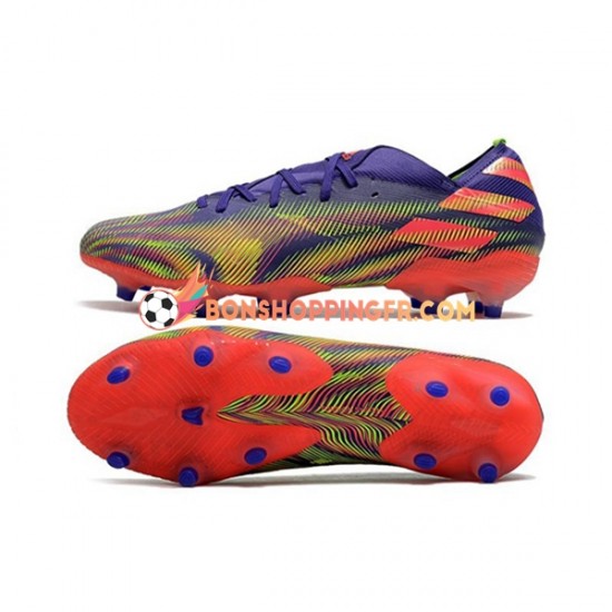Adidas Nemeziz9.1 FG Precision To Blur Chaussures de football Violet Rose Vert