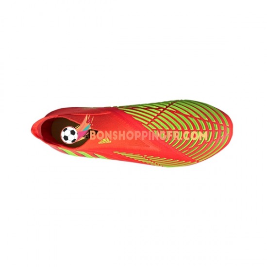 Adidas Predator EDGE AG Game Data Chaussures de football Rouge Vert