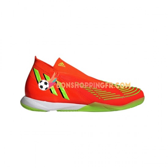 Adidas Predator EDGE.1 IN Game Data Chaussures de football Rouge Vert