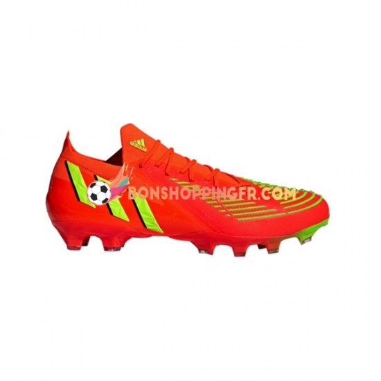 Adidas Predator EDGE.1 L AG Game Data Chaussures de football Rouge Vert