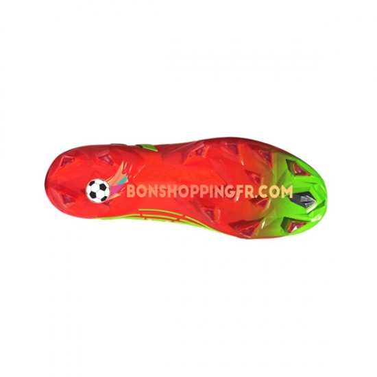 Adidas Predator EDGE.1 L AG Game Data Chaussures de football Rouge Vert
