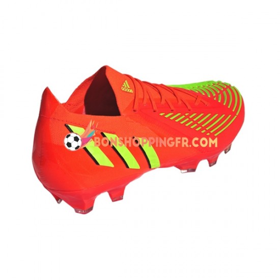 Adidas Predator EDGE.1 L AG Game Data Chaussures de football Rouge Vert
