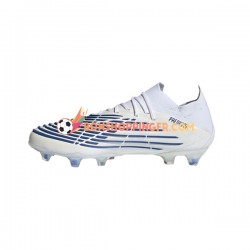 Adidas Predator EDGE.1 L FG Diamond Edge Chaussures de football Bleu Blanc