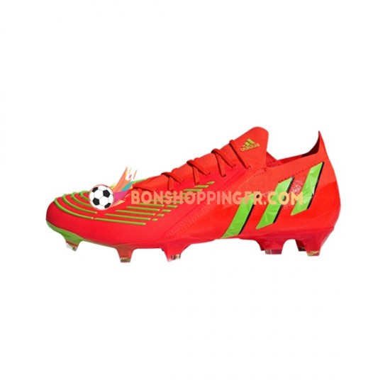 Adidas Predator EDGE.1 L FG Game Data Chaussures de football Rouge Vert