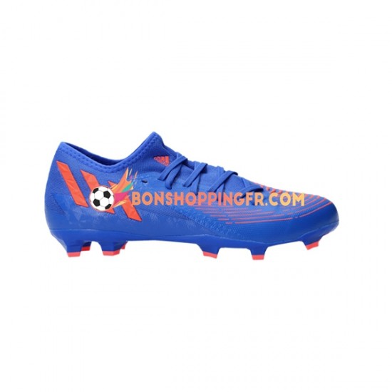 Adidas Predator EDGE.3 L FG Sapphire Edge Chaussures de football Rouge Bleu