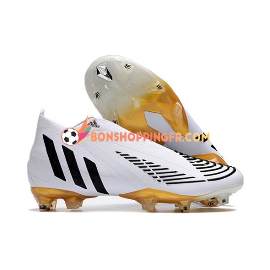 Adidas Predator Edge Geometric FG Chaussures de football Blanc Noir