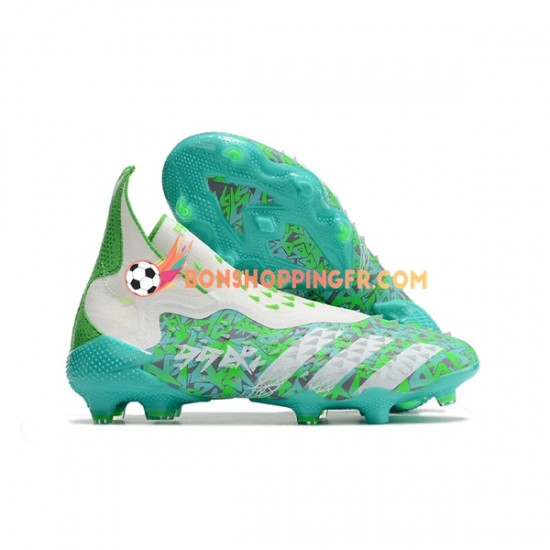 Adidas Predator FREAK FG Chaussures de football Blanc Vert