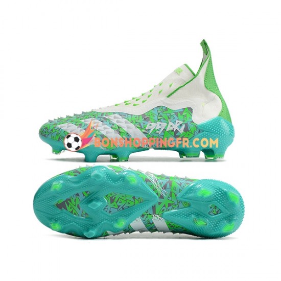 Adidas Predator FREAK FG Chaussures de football Blanc Vert