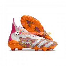Adidas Predator FREAK FG Chaussures de football Violet Orange Blanc