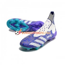 Adidas Predator FREAK FG Chaussures de football Violet Blanc