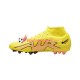 Nike Air Zoom Mercurial Superfly IX Academy AG AG Lucent Chaussures de football Rose Jaune