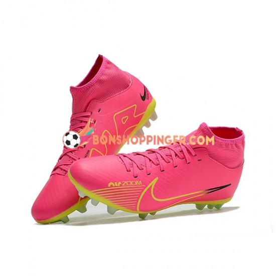 Nike Air Zoom Mercurial Superfly IX Academy AG Chaussures de football Rose Vert