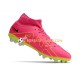 Nike Air Zoom Mercurial Superfly IX Academy AG Chaussures de football Rose Vert