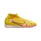 Nike Air Zoom Mercurial Superfly IX Academy IC Halle Lucent Chaussures de football Rose Jaune