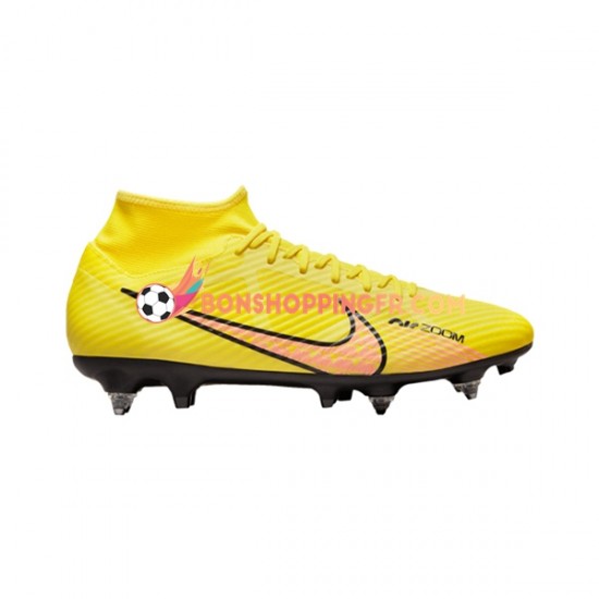 Nike Air Zoom Mercurial Superfly IX Academy SG Pro Lucent AC Chaussures de football Rose Jaune