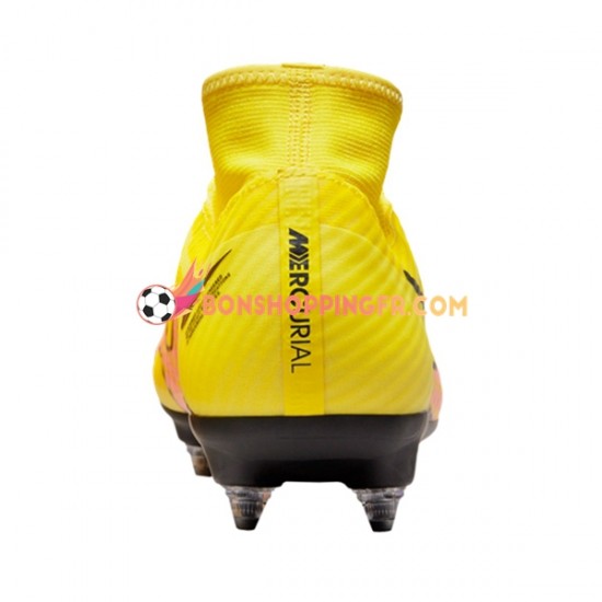 Nike Air Zoom Mercurial Superfly IX Academy SG Pro Lucent AC Chaussures de football Rose Jaune