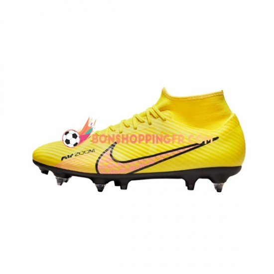 Nike Air Zoom Mercurial Superfly IX Academy SG Pro Lucent AC Chaussures de football Rose Jaune