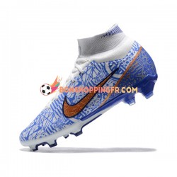 Nike Air Zoom Mercurial Superfly IX Elite FG Chaussures de football Or Bleu Blanc