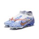 Nike Air Zoom Mercurial Superfly IX Elite FG Chaussures de football Or Bleu Blanc