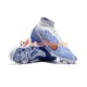 Nike Air Zoom Mercurial Superfly IX Elite FG Chaussures de football Or Bleu Blanc