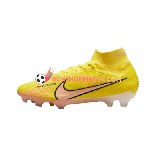 Nike Air Zoom Mercurial Superfly IX Elite FG Lucent Chaussures de football Rose Jaune