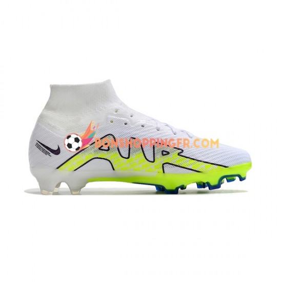 Nike Air Zoom Mercurial Superfly IX Elite FG Chaussures de football Blanc Vert