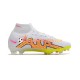Nike Air Zoom Mercurial Superfly IX Elite FG Chaussures de football Rose Jaune Blanc
