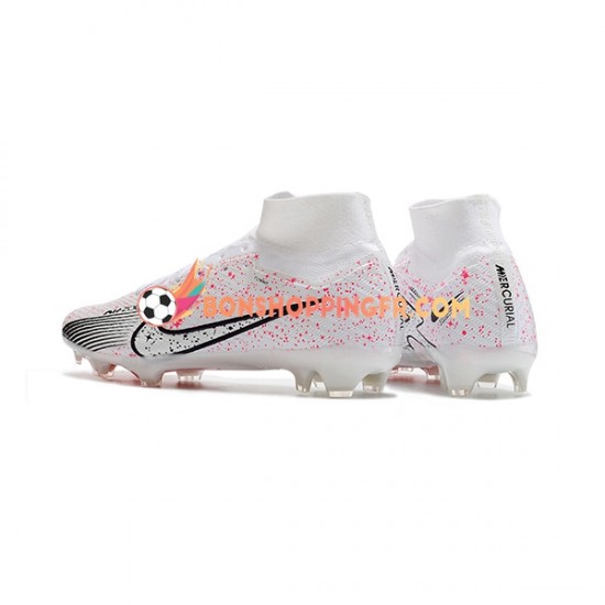 Nike Air Zoom Mercurial Superfly IX Elite FG Chaussures de football Rouge Blanc Noir