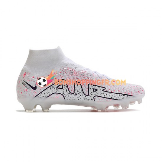 Nike Air Zoom Mercurial Superfly IX Elite FG Chaussures de football Rouge Blanc Noir