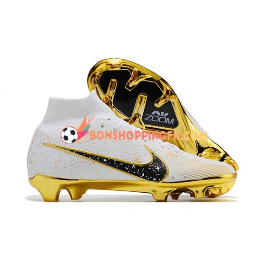 Nike Air Zoom Mercurial Superfly IX Elite Chaussures de football Jaune Blanc