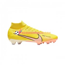 Nike Air Zoom Mercurial Superfly IX Pro FG Lucent Chaussures de football Rose Jaune
