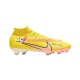 Nike Air Zoom Mercurial Superfly IX Pro FG Lucent Chaussures de football Rose Jaune