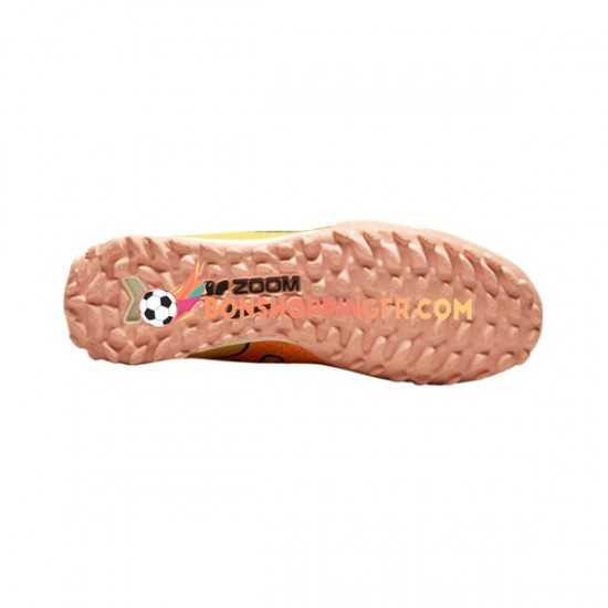 Nike Air Zoom Mercurial Vapor XV Academy TF Lucent Chaussures de football Rose Jaune